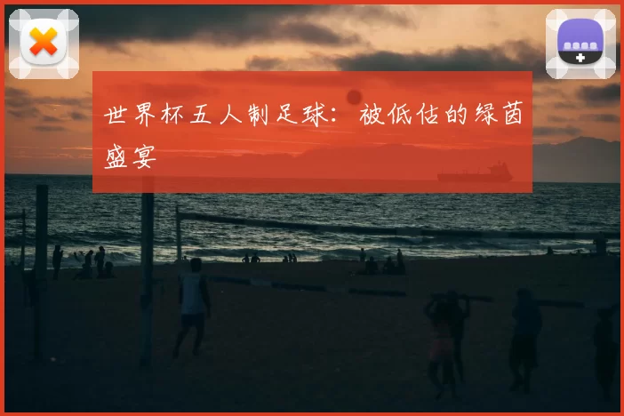 世界杯五人制足球：被低估的绿茵盛宴